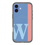 スリムプロテクションプレミアムケース with MagSafe［ オリジナル - initial color line - W blue ］