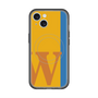 スリムプロテクションプレミアムケース with MagSafe［ オリジナル - initial color line - W orange ］