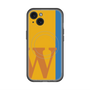 スリムプロテクションプレミアムケース with MagSafe［ オリジナル - initial color line - W orange ］