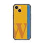 スリムプロテクションプレミアムケース with MagSafe［ オリジナル - initial color line - W orange ］