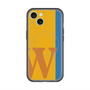 スリムプロテクションプレミアムケース with MagSafe［ オリジナル - initial color line - W orange ］