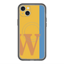 スリムプロテクションプレミアムケース with MagSafe［ オリジナル - initial color line - W orange ］