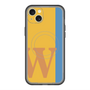 スリムプロテクションプレミアムケース with MagSafe［ オリジナル - initial color line - W orange ］