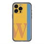 スリムプロテクションプレミアムケース with MagSafe［ オリジナル - initial color line - W orange ］