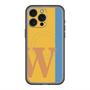 スリムプロテクションプレミアムケース with MagSafe［ オリジナル - initial color line - W orange ］