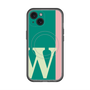 スリムプロテクションプレミアムケース with MagSafe［ オリジナル - initial color line - W green ］