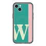 スリムプロテクションプレミアムケース with MagSafe［ オリジナル - initial color line - W green ］
