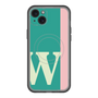 スリムプロテクションプレミアムケース with MagSafe［ オリジナル - initial color line - W green ］