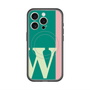 スリムプロテクションプレミアムケース with MagSafe［ オリジナル - initial color line - W green ］