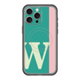 スリムプロテクションプレミアムケース with MagSafe［ オリジナル - initial color line - W green ］