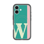 スリムプロテクションプレミアムケース with MagSafe［ オリジナル - initial color line - W green ］
