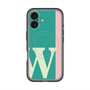 スリムプロテクションプレミアムケース with MagSafe［ オリジナル - initial color line - W green ］