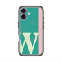 スリムプロテクションプレミアムケース with MagSafe［ オリジナル - initial color line - W green ］
