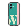 スリムプロテクションプレミアムケース with MagSafe［ オリジナル - initial color line - W green ］