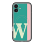 スリムプロテクションプレミアムケース with MagSafe［ オリジナル - initial color line - W green ］