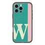 スリムプロテクションプレミアムケース with MagSafe［ オリジナル - initial color line - W green ］