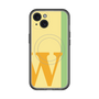 スリムプロテクションプレミアムケース with MagSafe［ オリジナル - initial color line - W yellow ］