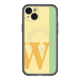 スリムプロテクションプレミアムケース with MagSafe［ オリジナル - initial color line - W yellow ］