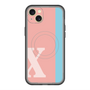 スリムプロテクションプレミアムケース with MagSafe［ オリジナル - initial color line - X pink ］