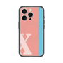 スリムプロテクションプレミアムケース with MagSafe［ オリジナル - initial color line - X pink ］