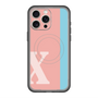 スリムプロテクションプレミアムケース with MagSafe［ オリジナル - initial color line - X pink ］