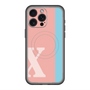 スリムプロテクションプレミアムケース with MagSafe［ オリジナル - initial color line - X pink ］
