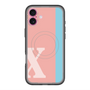 スリムプロテクションプレミアムケース with MagSafe［ オリジナル - initial color line - X pink ］