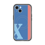 スリムプロテクションプレミアムケース with MagSafe［ オリジナル - initial color line - X blue ］