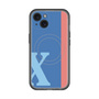 スリムプロテクションプレミアムケース with MagSafe［ オリジナル - initial color line - X blue ］