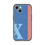 スリムプロテクションプレミアムケース with MagSafe［ オリジナル - initial color line - X blue ］