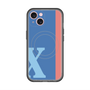 スリムプロテクションプレミアムケース with MagSafe［ オリジナル - initial color line - X blue ］