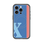 スリムプロテクションプレミアムケース with MagSafe［ オリジナル - initial color line - X blue ］