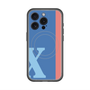 スリムプロテクションプレミアムケース with MagSafe［ オリジナル - initial color line - X blue ］