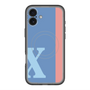 スリムプロテクションプレミアムケース with MagSafe［ オリジナル - initial color line - X blue ］