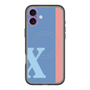 スリムプロテクションプレミアムケース with MagSafe［ オリジナル - initial color line - X blue ］