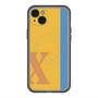 スリムプロテクションプレミアムケース with MagSafe［ オリジナル - initial color line - X orange ］