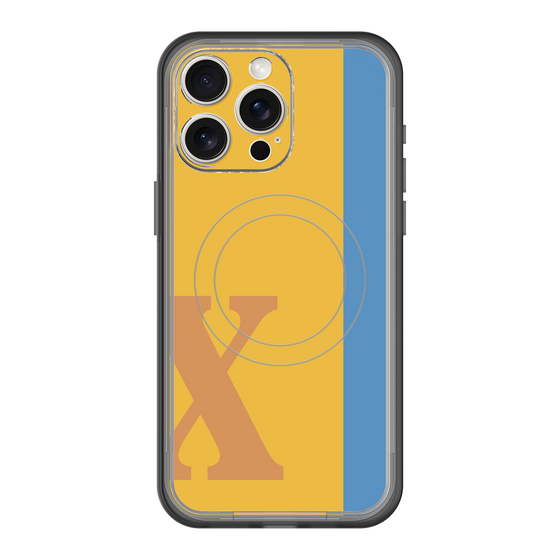 スリムプロテクションプレミアムケース with MagSafe［ オリジナル - initial color line - X orange ］