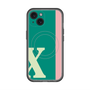 スリムプロテクションプレミアムケース with MagSafe［ オリジナル - initial color line - X green ］