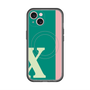 スリムプロテクションプレミアムケース with MagSafe［ オリジナル - initial color line - X green ］