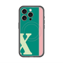 スリムプロテクションプレミアムケース with MagSafe［ オリジナル - initial color line - X green ］