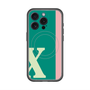 スリムプロテクションプレミアムケース with MagSafe［ オリジナル - initial color line - X green ］