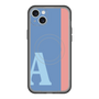スリムプロテクションプレミアムケース with MagSafe［ オリジナル - initial color line - A blue ］