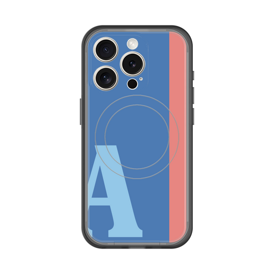 スリムプロテクションプレミアムケース with MagSafe［ オリジナル - initial color line - A blue ］