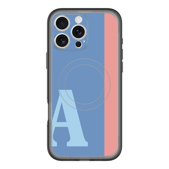 スリムプロテクションプレミアムケース with MagSafe［ オリジナル - initial color line - A blue ］