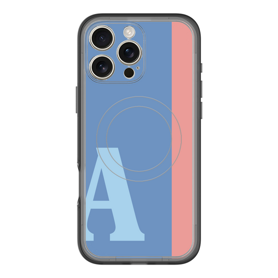スリムプロテクションプレミアムケース with MagSafe［ オリジナル - initial color line - A blue ］