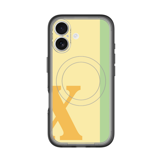 スリムプロテクションプレミアムケース with MagSafe［ オリジナル - initial color line - X yellow ］