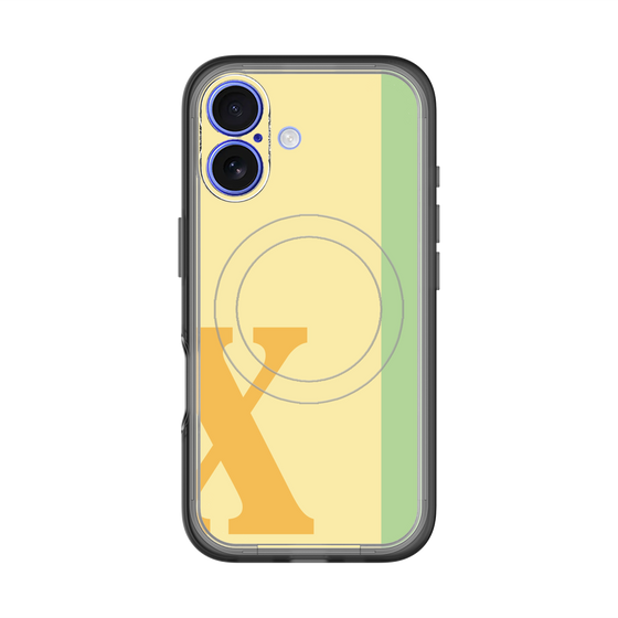 スリムプロテクションプレミアムケース with MagSafe［ オリジナル - initial color line - X yellow ］