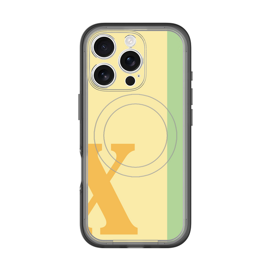 スリムプロテクションプレミアムケース with MagSafe［ オリジナル - initial color line - X yellow ］