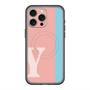 スリムプロテクションプレミアムケース with MagSafe［ オリジナル - initial color line - Y pink ］