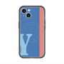 スリムプロテクションプレミアムケース with MagSafe［ オリジナル - initial color line - Y blue ］